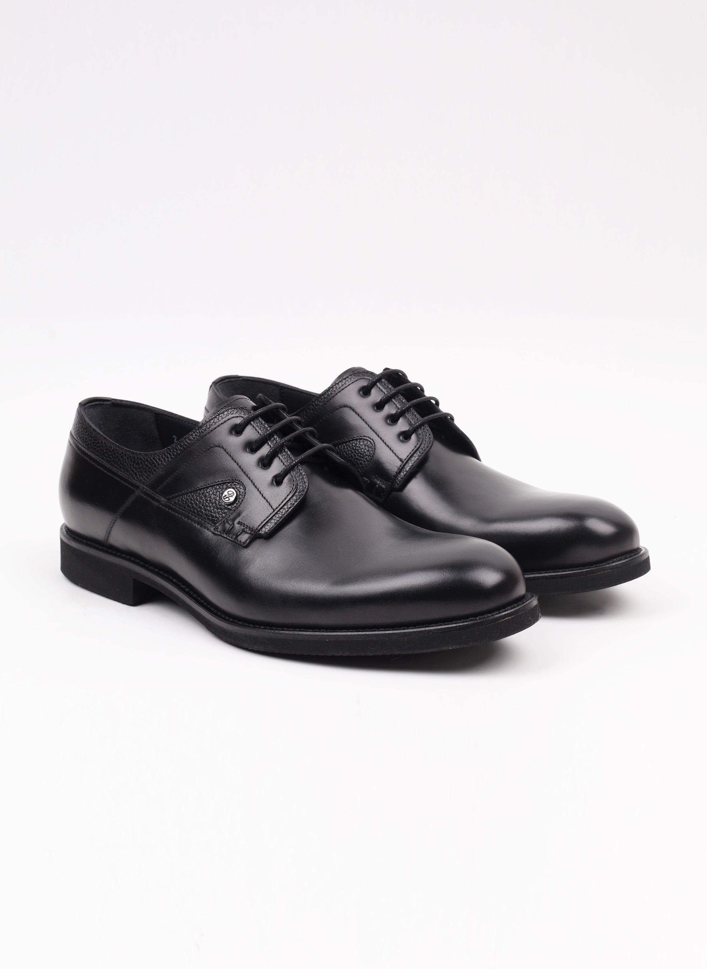 Siyah Analin Deri Erkek Klasik Ayakkabı - Oggi Shoes