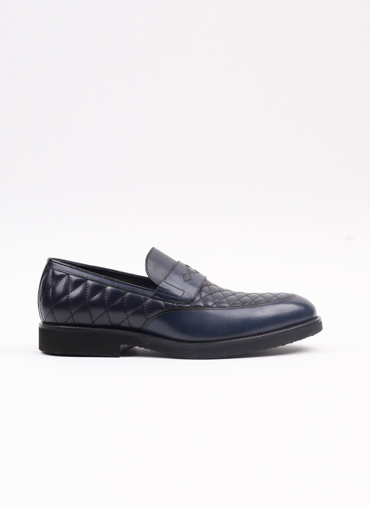 Lacivert Nakış Detaylı Light Erkek Loafer Ayakkabı - Oggi Shoes